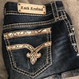 Rock revival jean shorts
